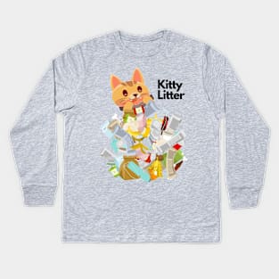 Kitty Litter Kids Long Sleeve T-Shirt